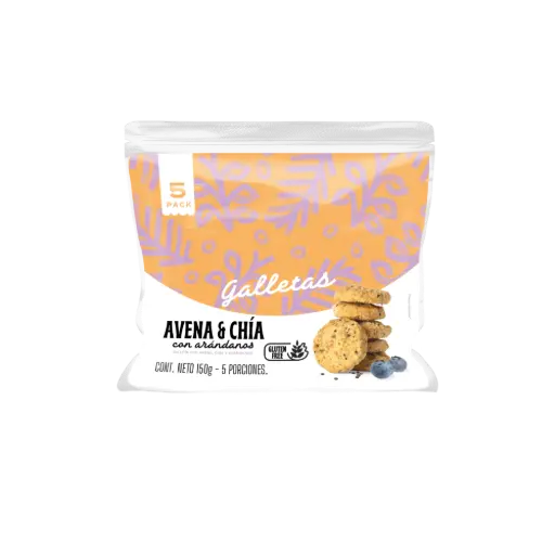 [PT 01028] 5 pack Galleta Avena Chia Alcaguete 150g